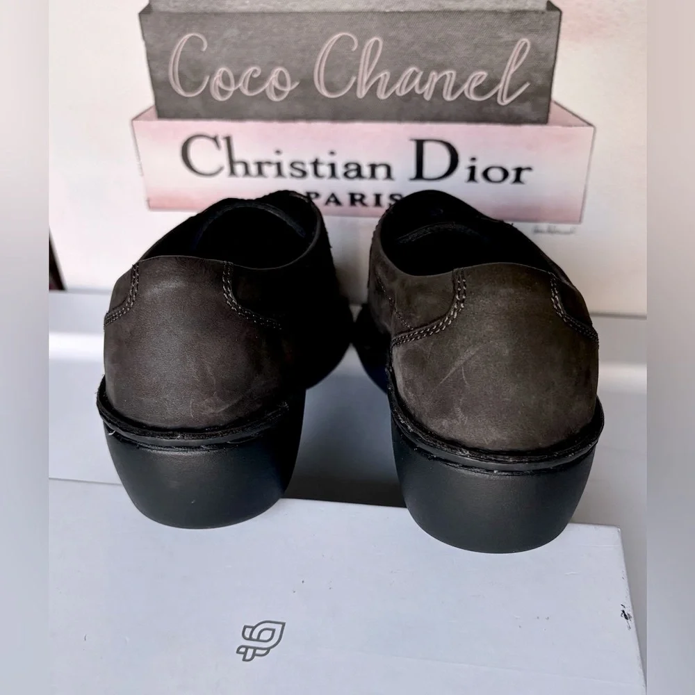 Berkemann Stretch Comfort Wedge Shoes in Metallic Bronze & Black Size 7